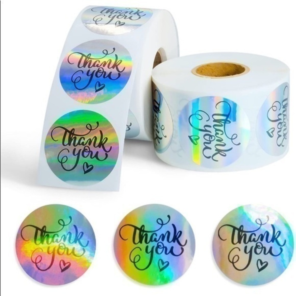 125- 1.5 inch thank you stickers​